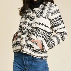 dRA Quilted Jacket Anthropologie black&white